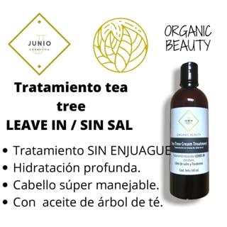 PACK SHAMPOO Y TRATAMIENTO TEA TREE SIN SALES NI PARABENOS 2 UNIDADES 500ML C/U JUNIO COSMETICS