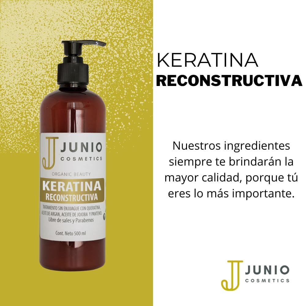 Tratamiento para el cabello maltratado keratina para el cabello keratina reconstructiva con aceite de argan, aceite de jojoba y pantenol sin enjuague 500ML hidratación profunda reparación intensiva