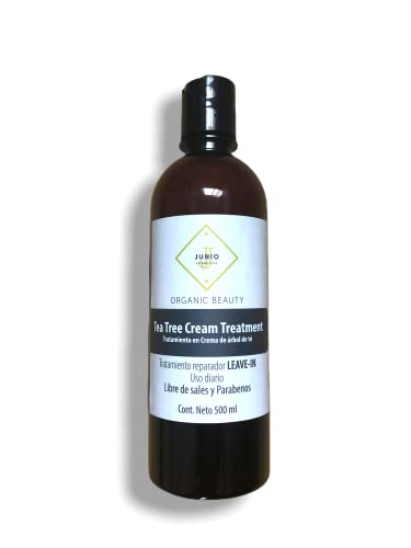 TRATAMIENTO EN CREMA DE TEA TREE SIN ENJUAGUE (LEAVE-IN) SIN SALES NI PARABENOS